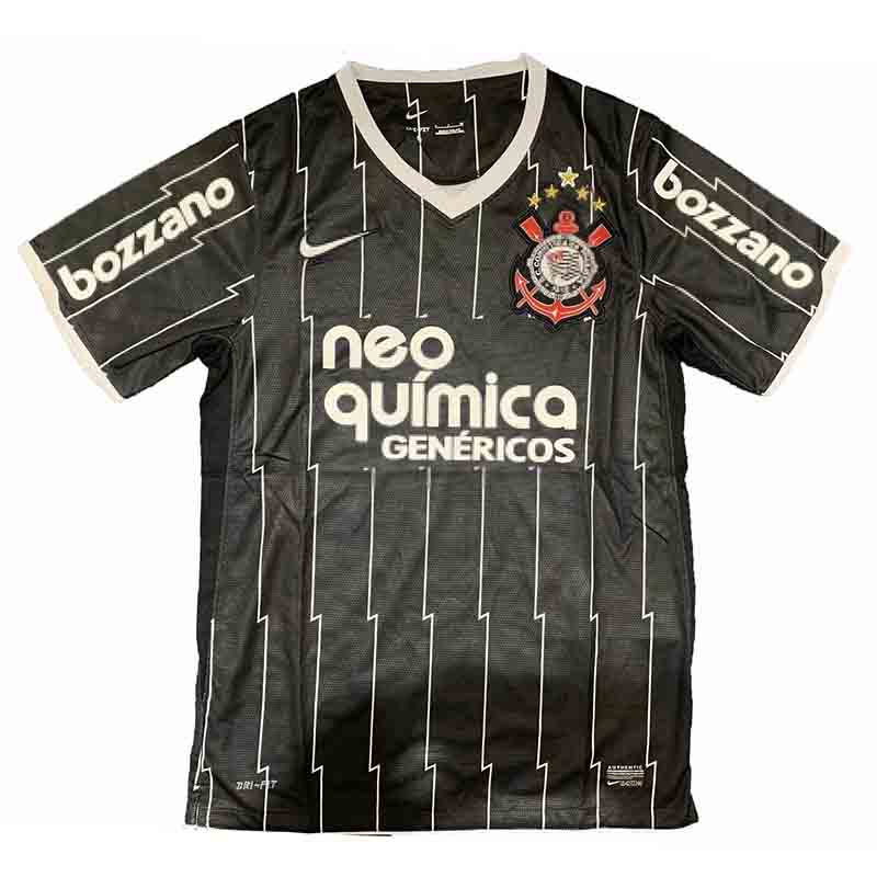 Camiseta Corinthians Negro/Blanco Retro